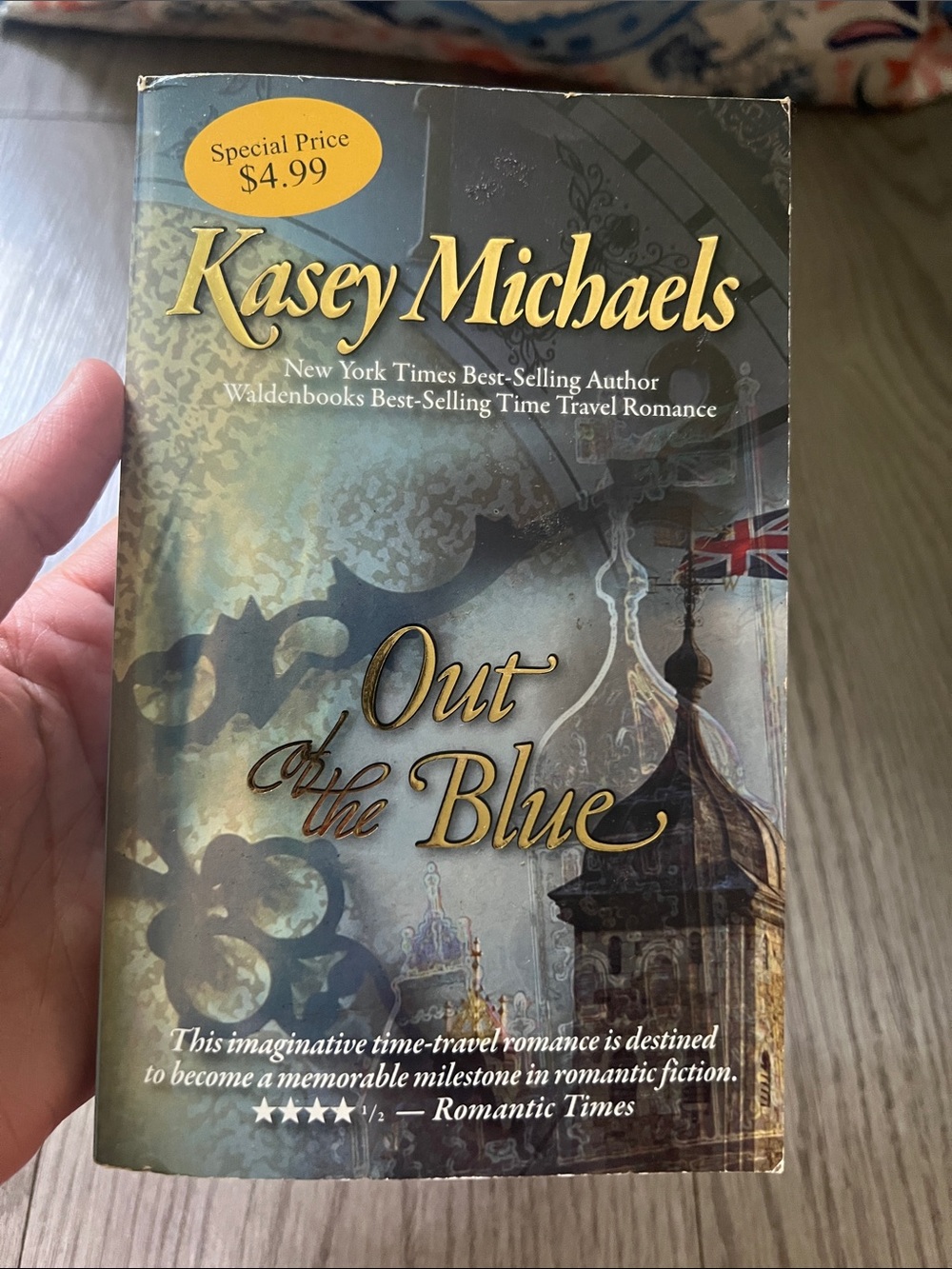 Kasey Michaels "Out of the Blue" Paperback - Blue/Gold Cover
